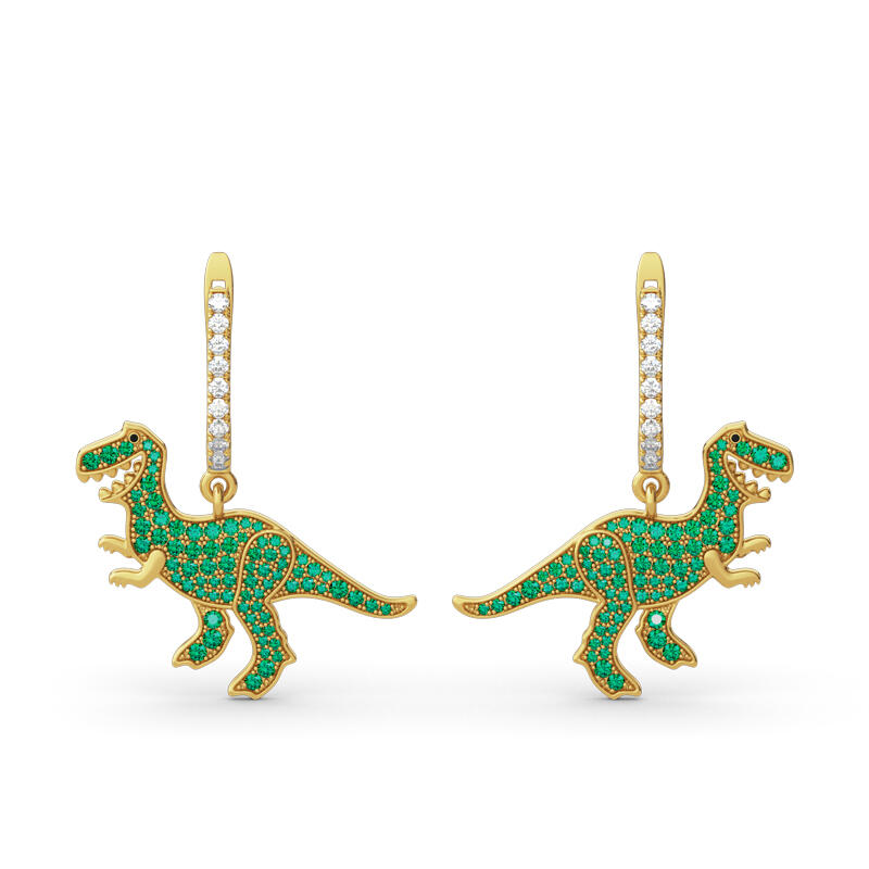 Jeulia Prehistoric Glamour Dinosaur Sterling Silver Earrings
