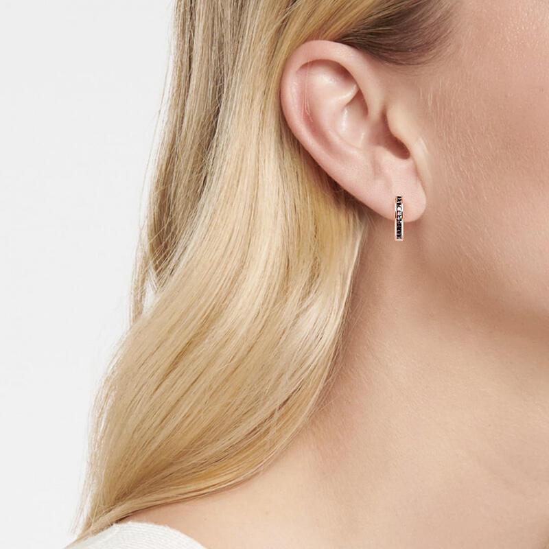 "Circle of Life" Princess Cut Hoop Earrings