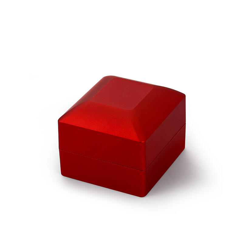 Jeulia Red Earring Box Jewerly Storage With LED Light