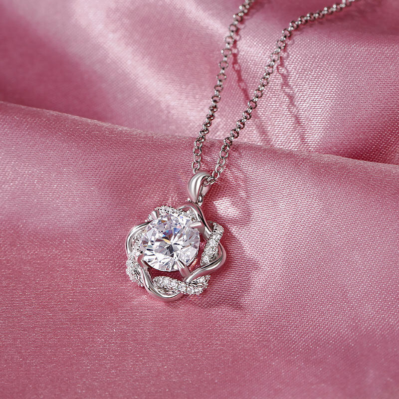Jeulia Knot of Love スターリングシルバー ネックレス