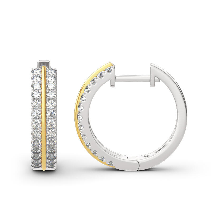 Jeulia Classic Sterling Silver Hoop Earrings