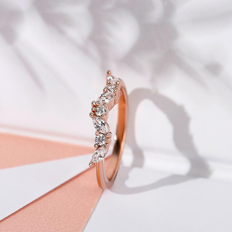 Jeulia Churumbela 10K/14K/18K oro clásico a en forma de flor