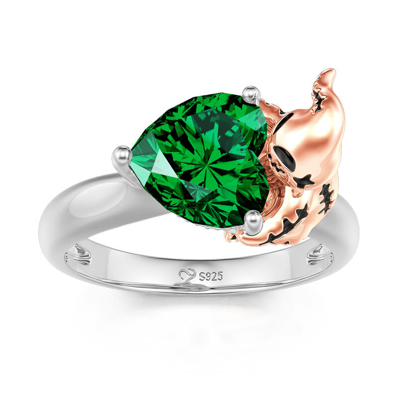 Jeulia Hug Me "The King of Bug Day" Heart Cut Sterling Silver Ring