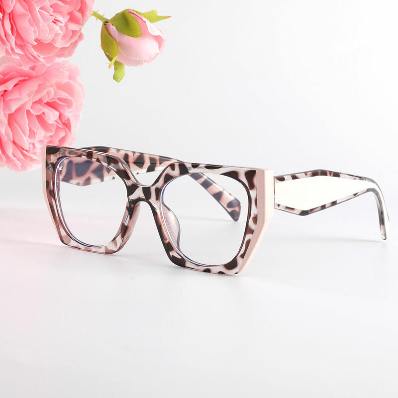 Hedda Cat Eye Leopard Glasses