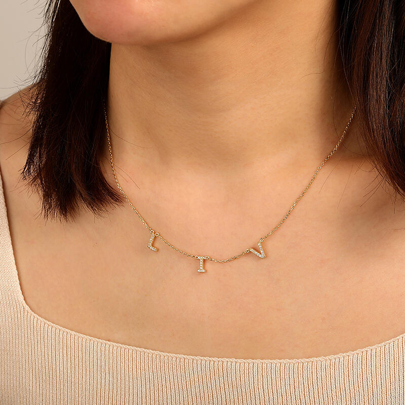 "The Initials of My Heart" Personalized Initial Necklace