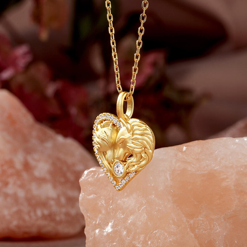 Jeulia Collar Personalizado de Zorro con Piedra de Nacimiento y Diseño en Relieve