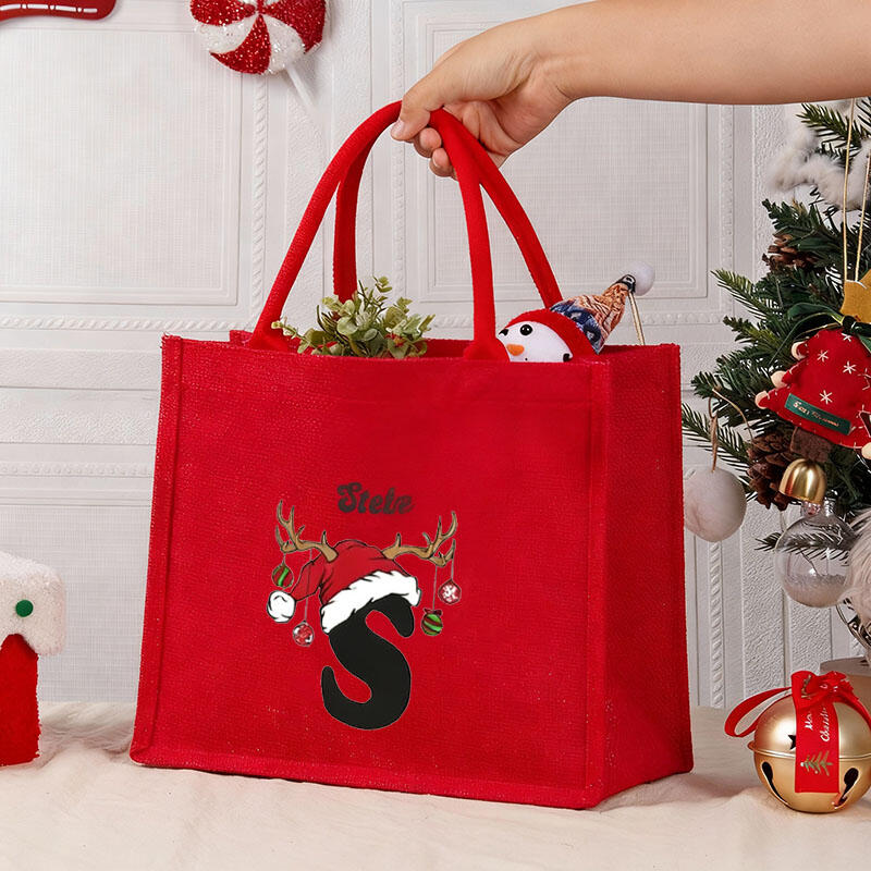 Personalisierte Weihnachtsgeschenktüte mit individuellem Namen Exquisites Geschenk für die Familie