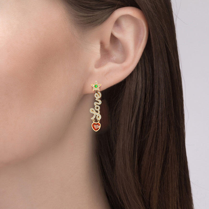 Jeulia Pendientes de plata de ley con el símbolo del amor