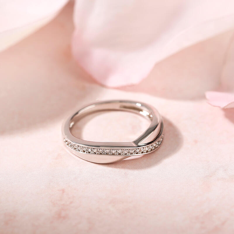 Jeulia Bague Elégante Solitaire Populaire en Argent Sterling Alliance pour Femmes