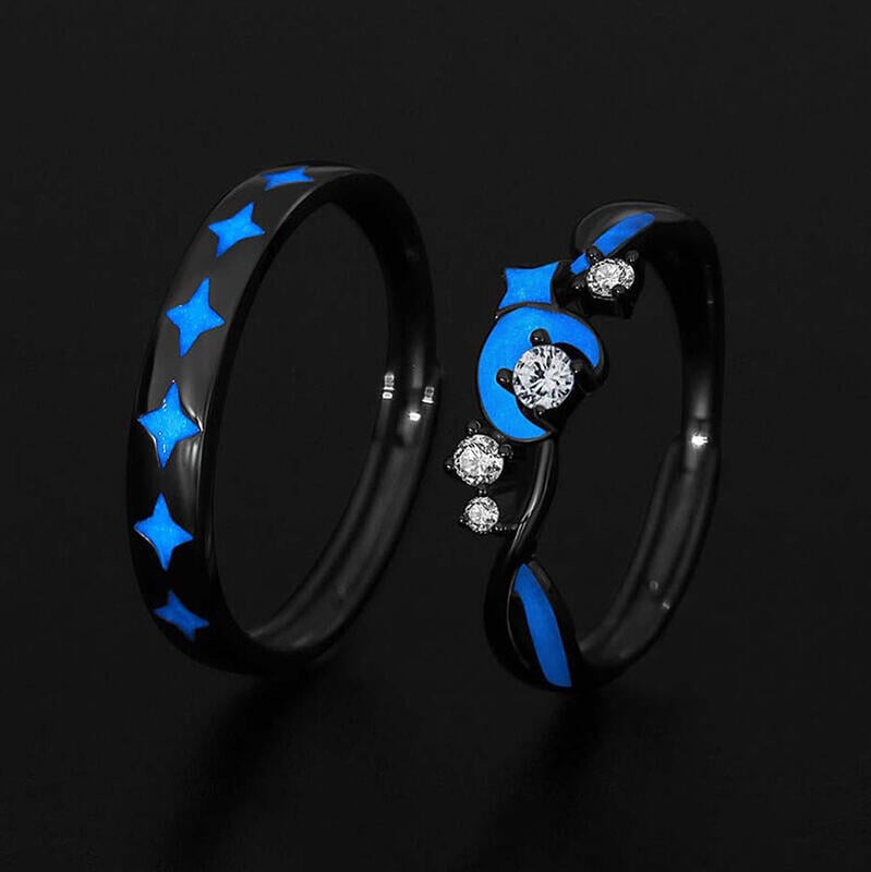 Star Promise Rings Jeulia Romantic Moon Star Women Promise Ring Sterling Silver - Jeulia ...