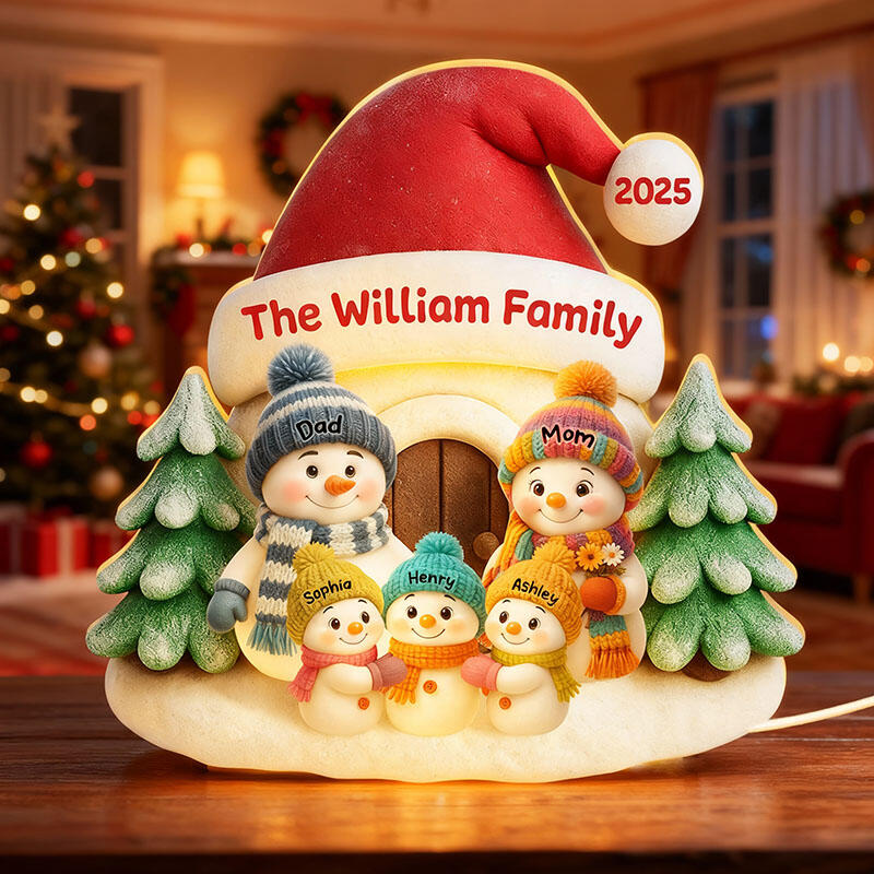 Personalized Name Night Light with Tree Pattern Best Gift for Christmas