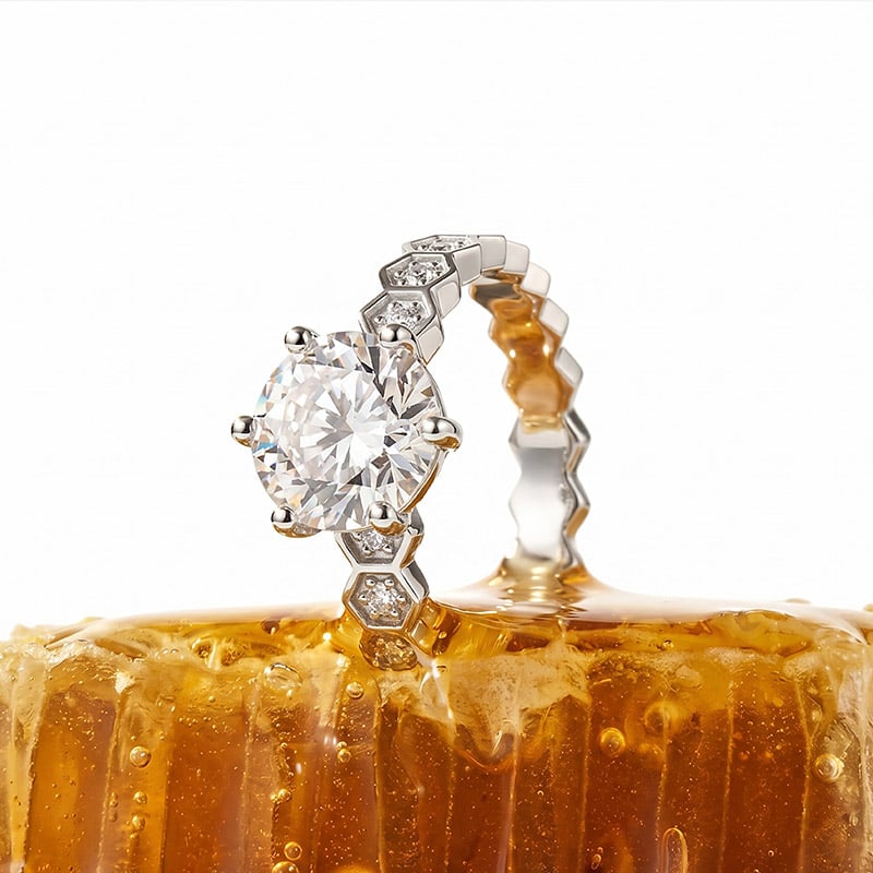 Honeycomb Engagement Ring