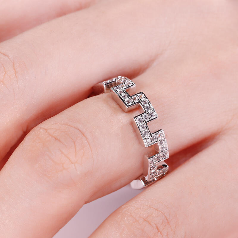 Jeulia Anillo De Plata Esterlina Dise?o De La Gran Muralla