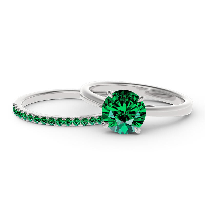 Jeulia Classic Round Set i sterlingsilver