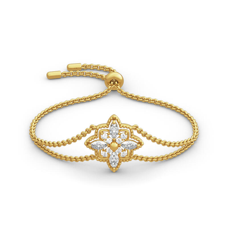 Jeulia Collar De Plata Esterlina De Floral Milgrain