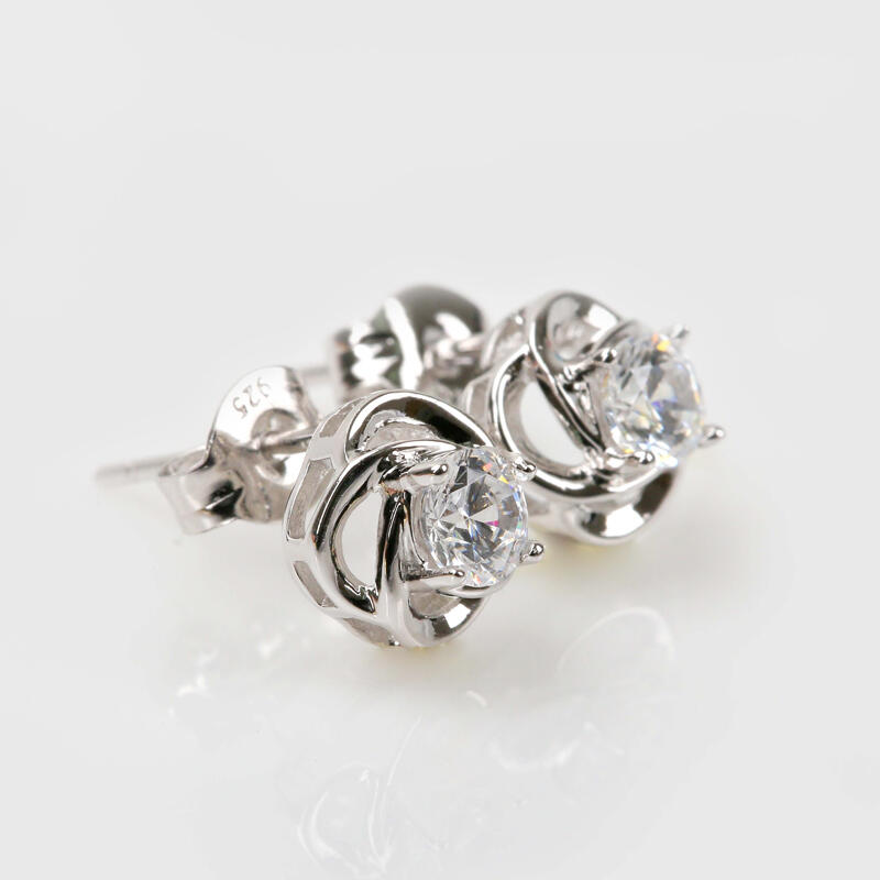 Jeulia Clous D'Oreilles Fleur Classiques en Argent Sterling