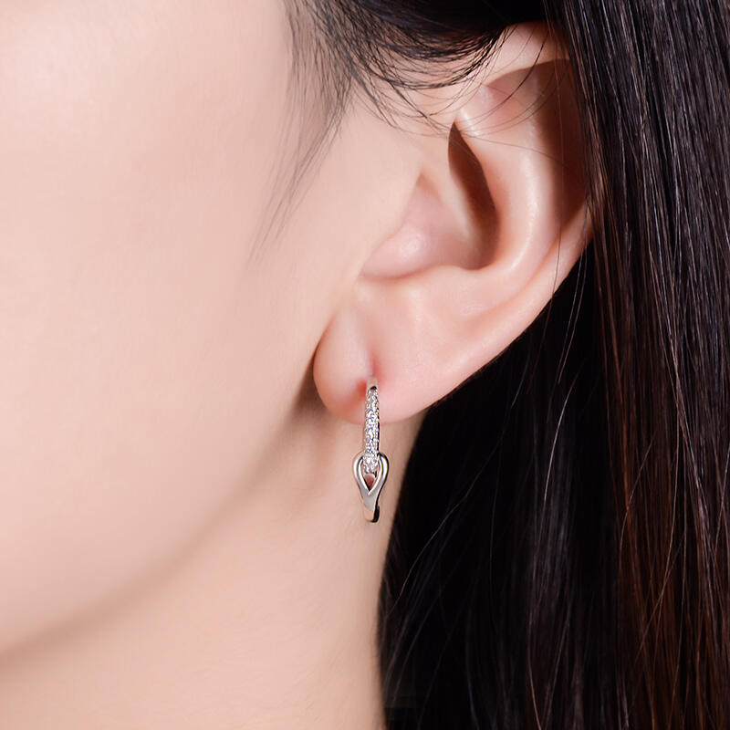 Jeulia Boucles d'Oreilles Noeud en Argent Sterling