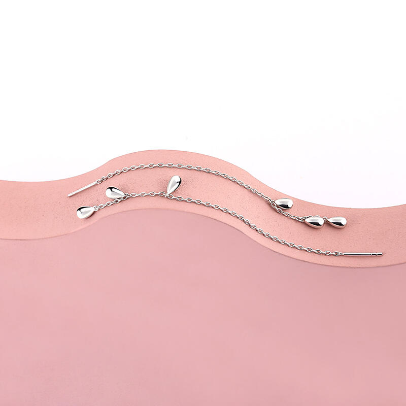 Jeulia Teardrop Pendant Sterling Silver Threader Earrings