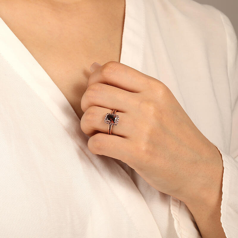 "Forever Promise" Radiant Cut Halo Engagement Ring