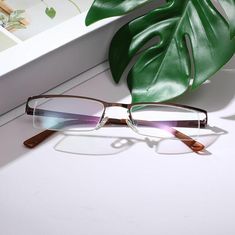 Hamilton Rectangle Brown Glasses