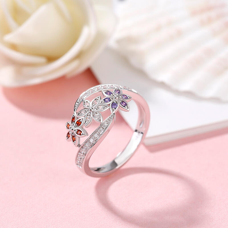 Floral Ring Sterling Silver