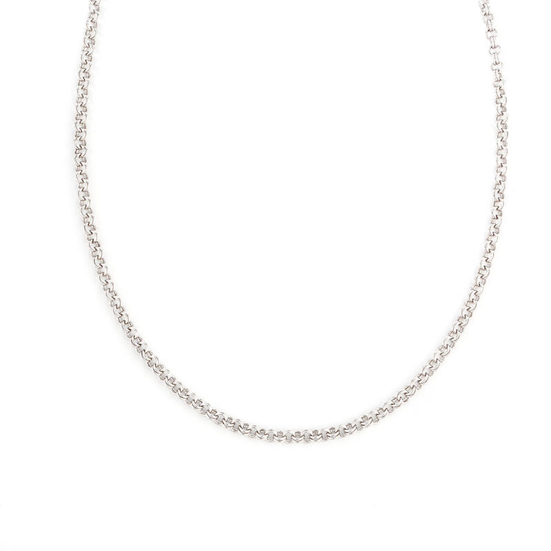 Jeulia Double Chain Design Sterling Silver Necklace