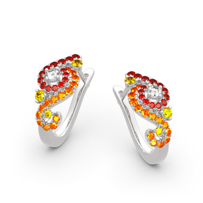 Jeulia Sunset Inspired Sterling Silver Earrings