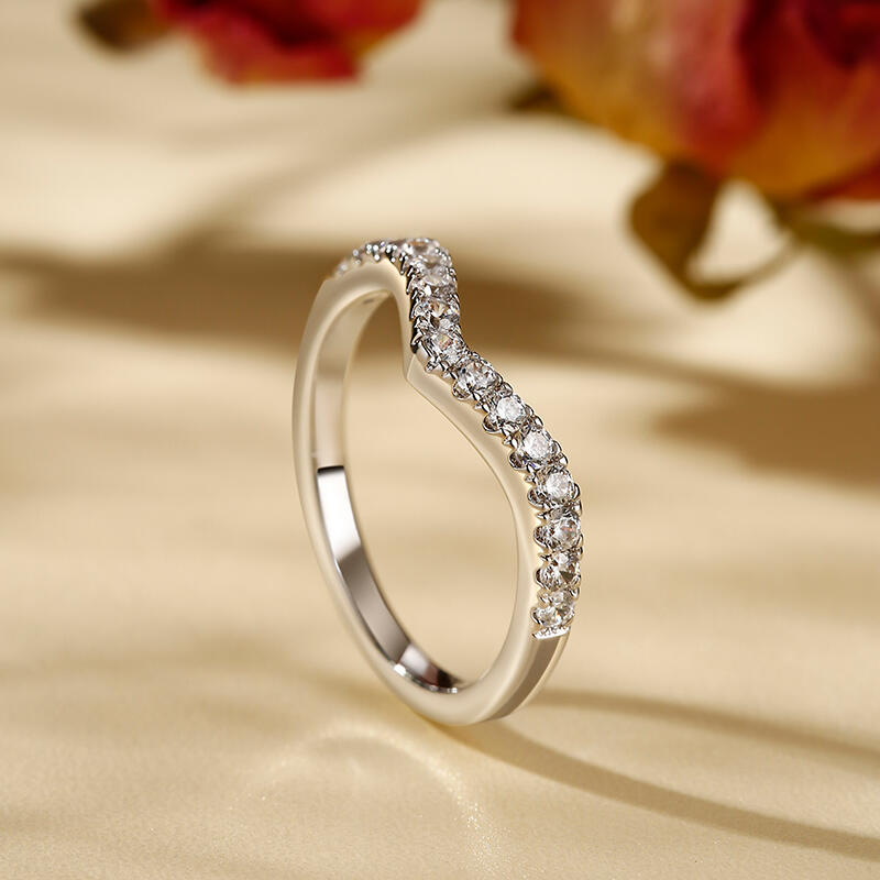 Jeulia "Limitless Love" Sterling Silver Women's Band