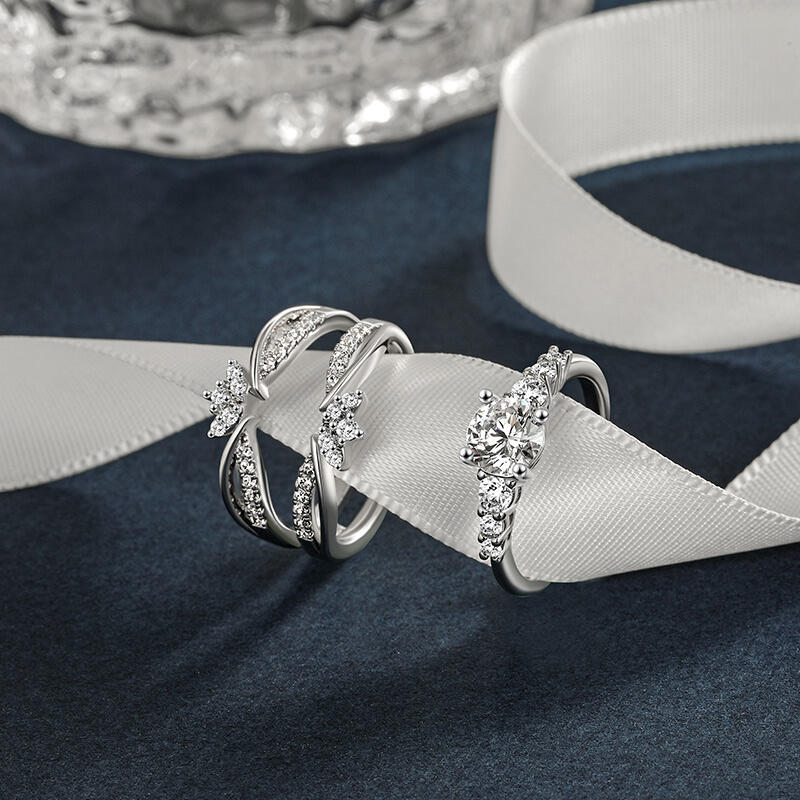 Jeulia Interchangeable Twist Infinity Engagement Ring Set