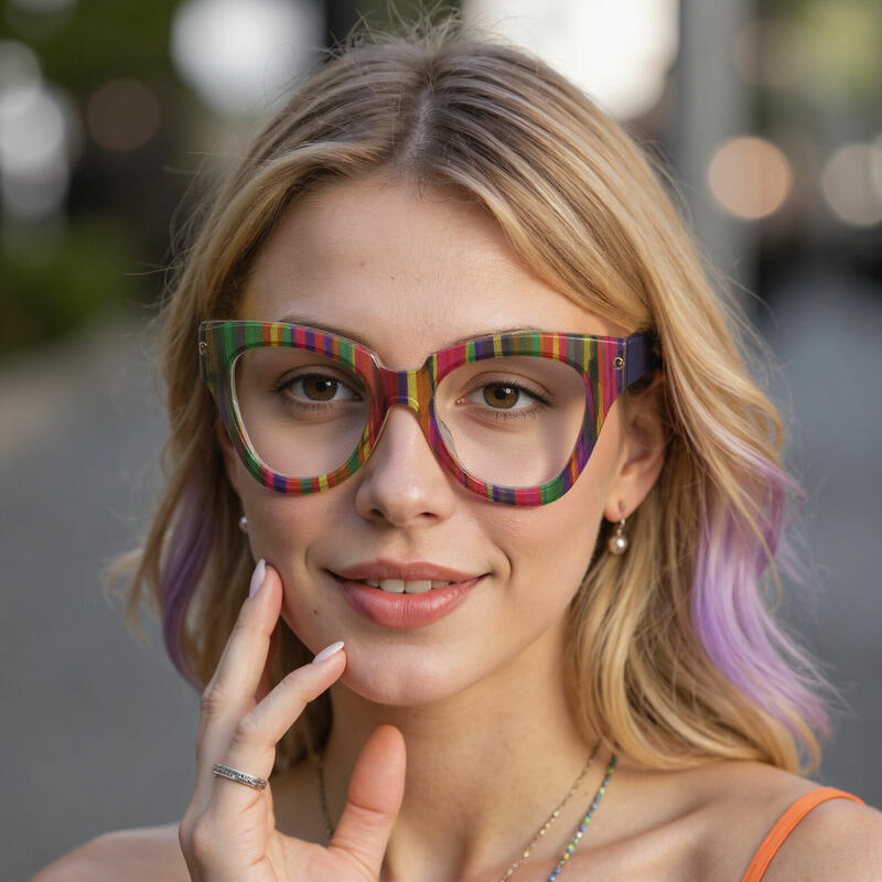 Kitty Cat Eye Grüne Brille