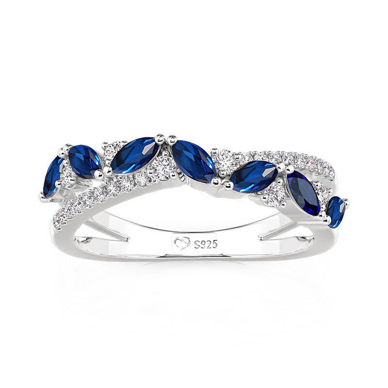 Jeulia Olivetta Classic Twist Eternity Wedding Band