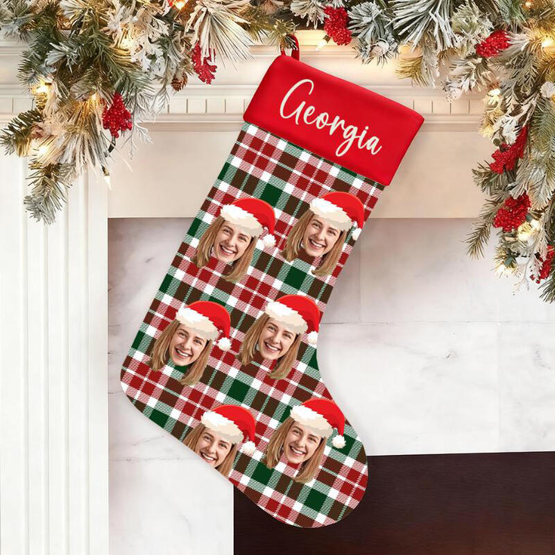 Calze di Natale personalizzate con foto e nome personalizzati un regalo affettuoso per la moglie
