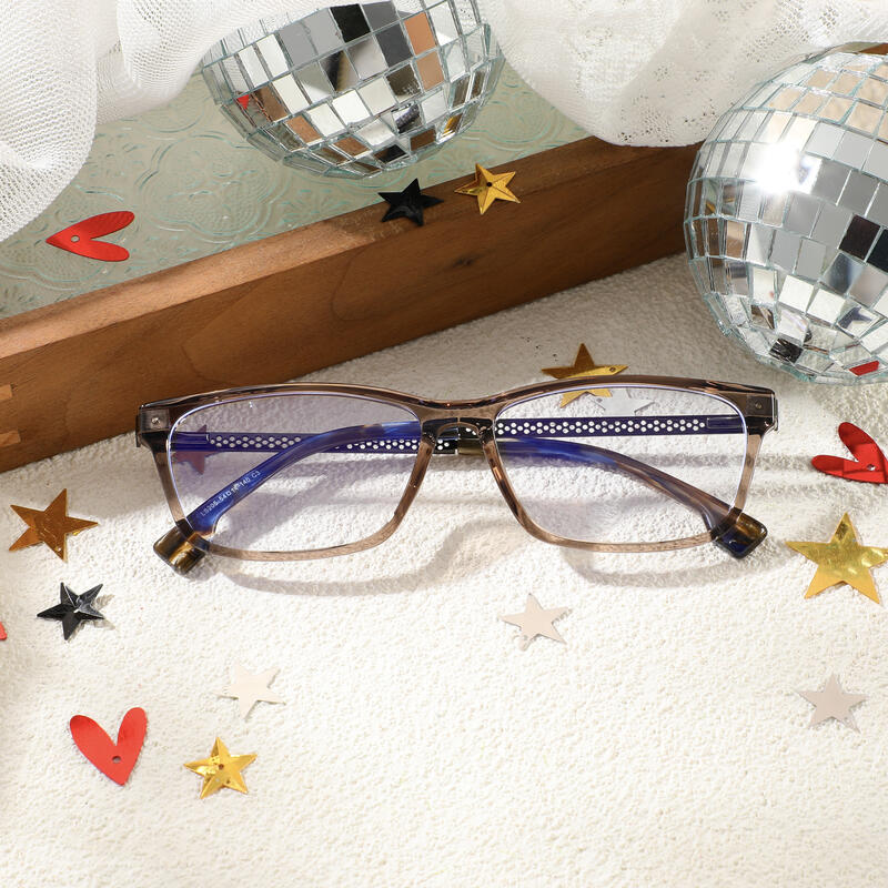 Occhiali da Vista Eddie Rettangolare Marrone 