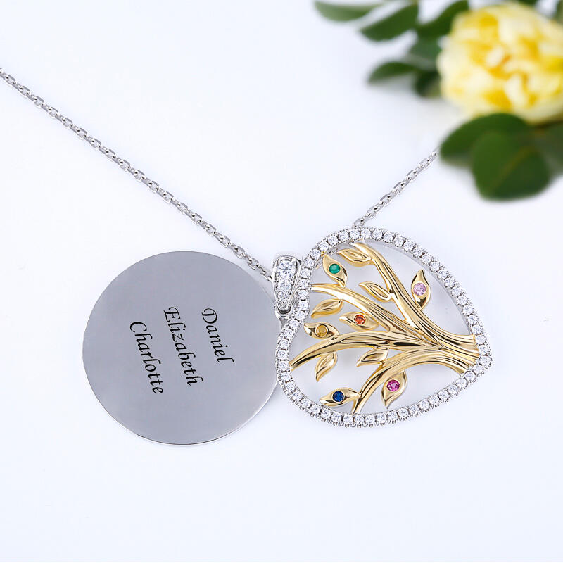Jeulia Circle Of Life Layering Heart-Shaped Necklace