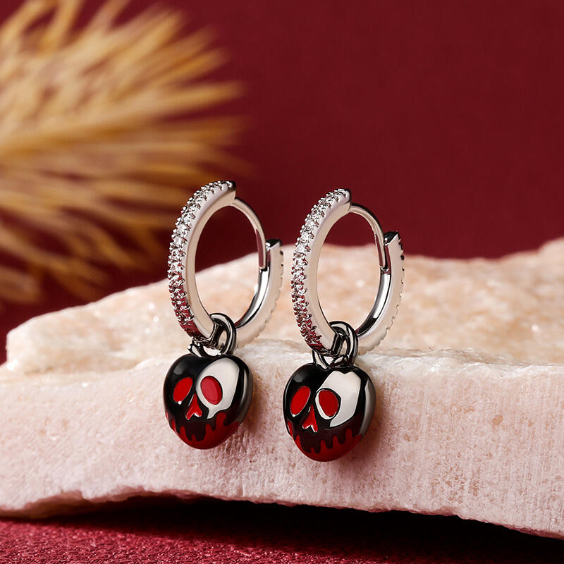 Jeulia "Murder Princess" Poison Apple Sterling Silver Earrings