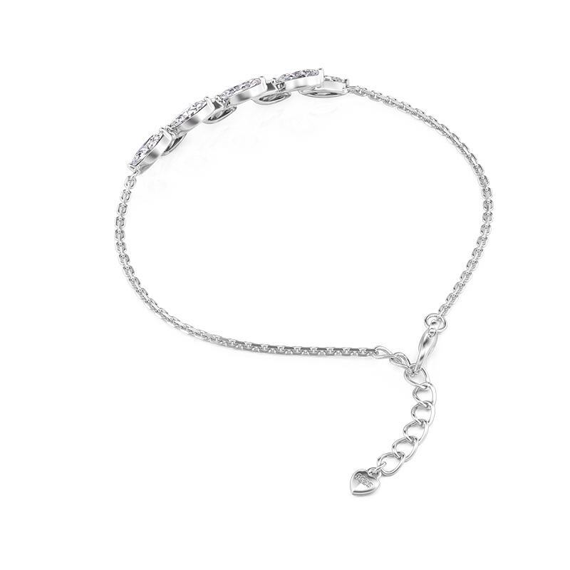 Jeulia Simple Custom Cluster Bracelet Marquise Cut Branches and Leaves