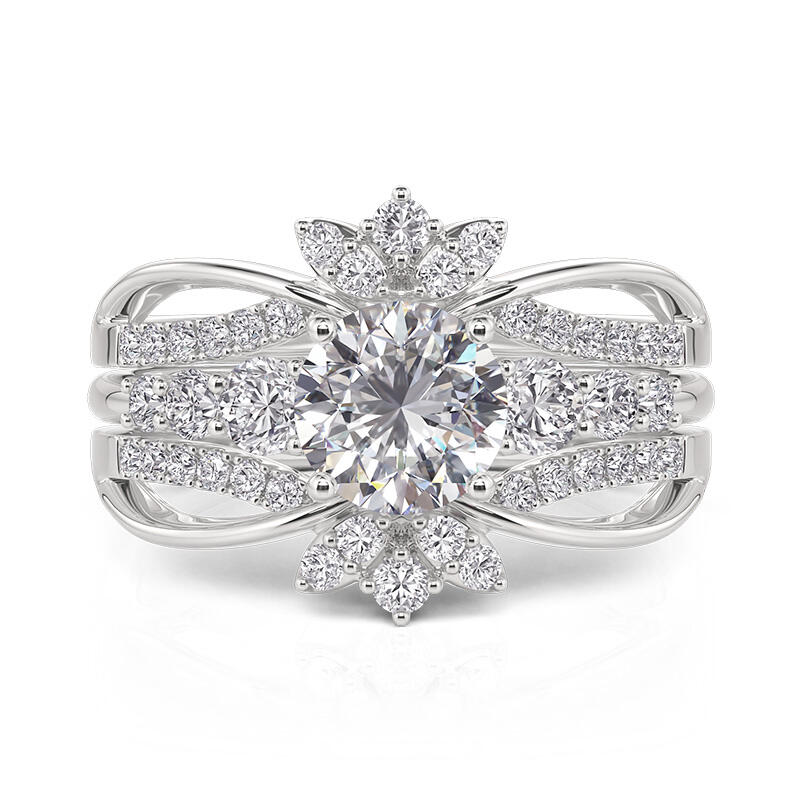 Jeulia Interchangeable Twist Infinity Engagement Ring Set