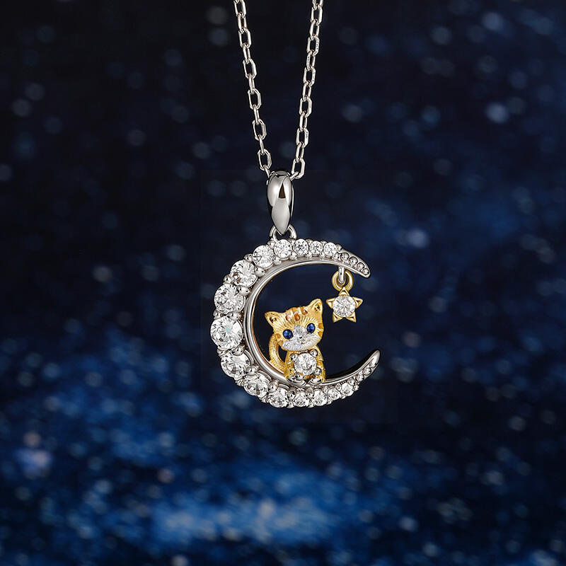Jeulia Luna Astra ムーン スター カスタムキャット 誕生石 ネックレス