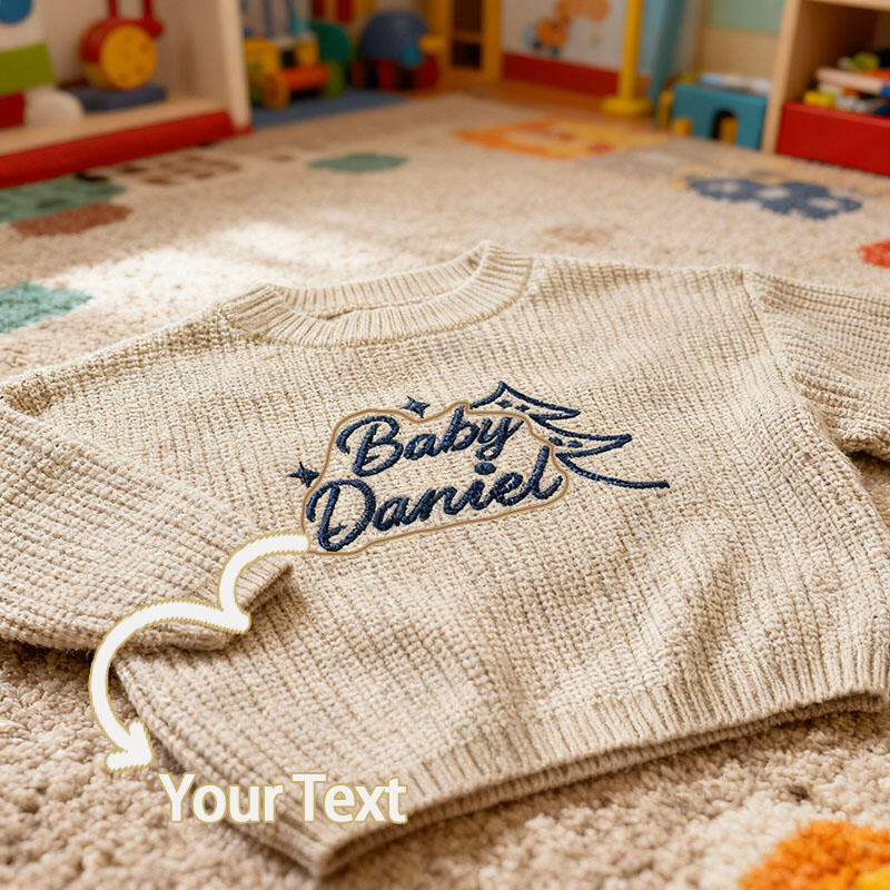 Personalized Name Embroidered Sweater Creative Gift for Kids