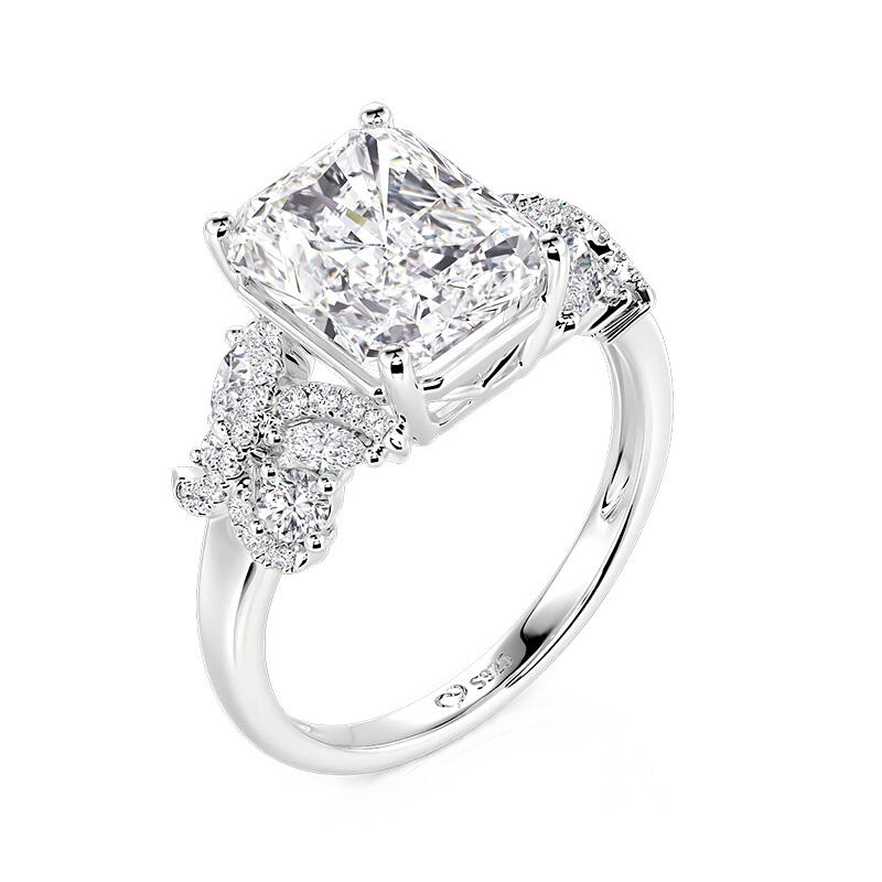 Jeulia Nature Inspired Twisted Princess Cut Engagement Ring
