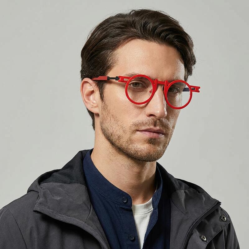 Beck Round Roz Beck Red Round Glasses - Aoolia.com