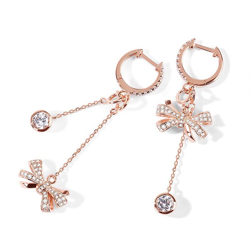 جوليا أقراط عقدة من الفضة الإسترليني عدم التماثل