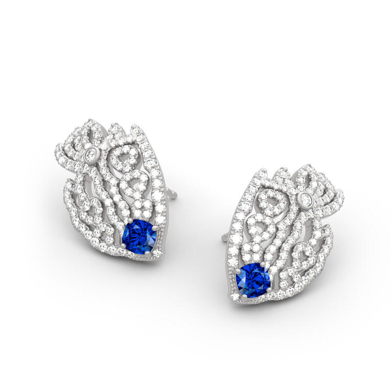 Jeulia Luxury Goldfish Sterling Silver Stud Earrings