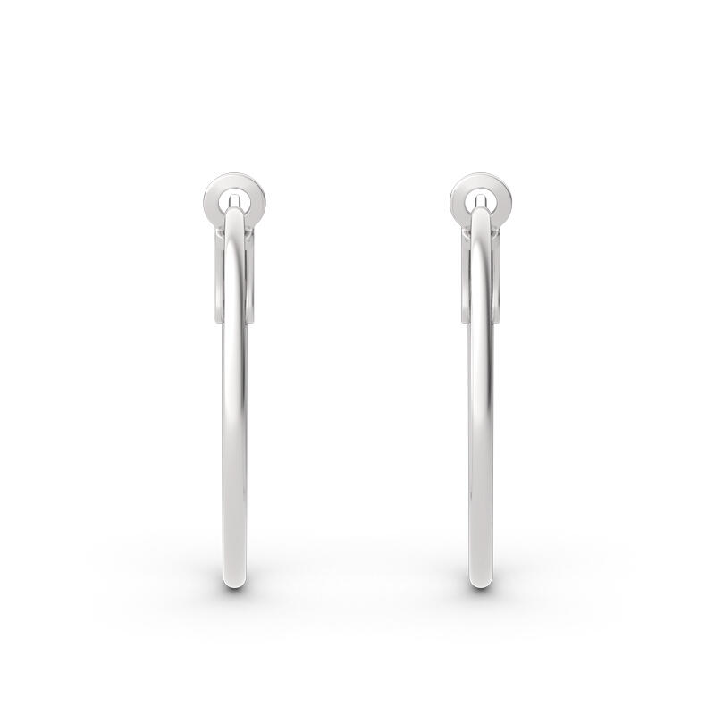 Jeulia Classic Sterling Silver Hoop Earrings