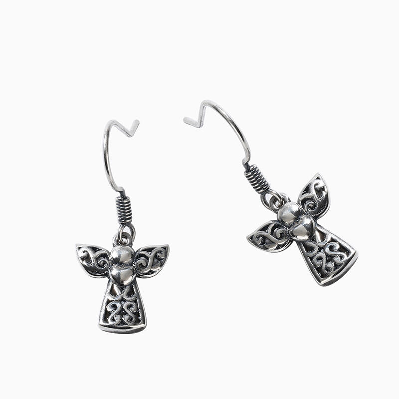 Jeulia "Angel of Love" Sterling Silver Earrings