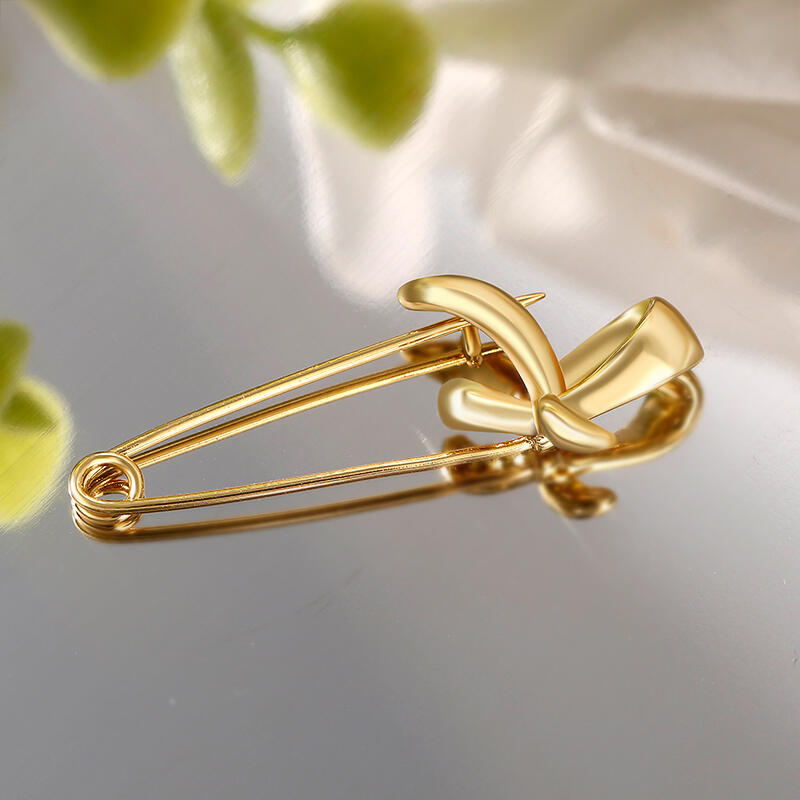 Jeulia Simple Bow-knot Design Sterling Silver Brooch
