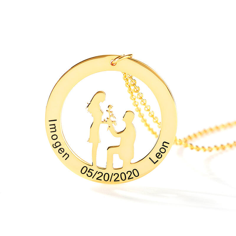 Jeulia "Until Forever" Personalized Sterling Silver Necklace
