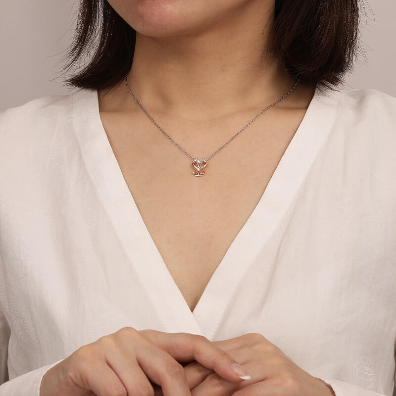 "Liebesymbol" Rundschliff-Halskette