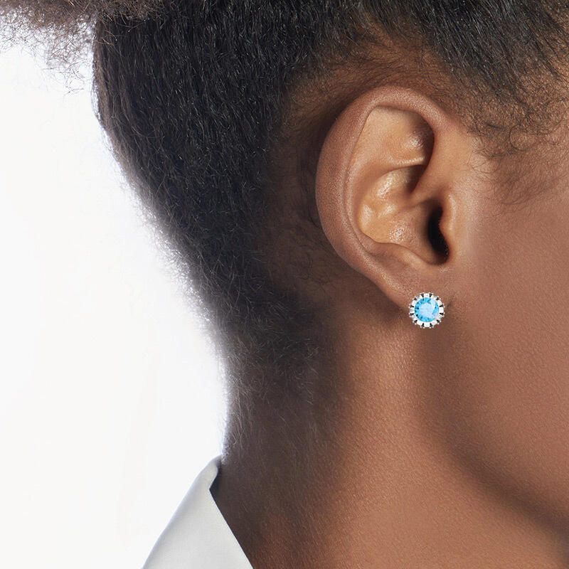 "Talk To Me Softly" Round Cut Stud Earrings