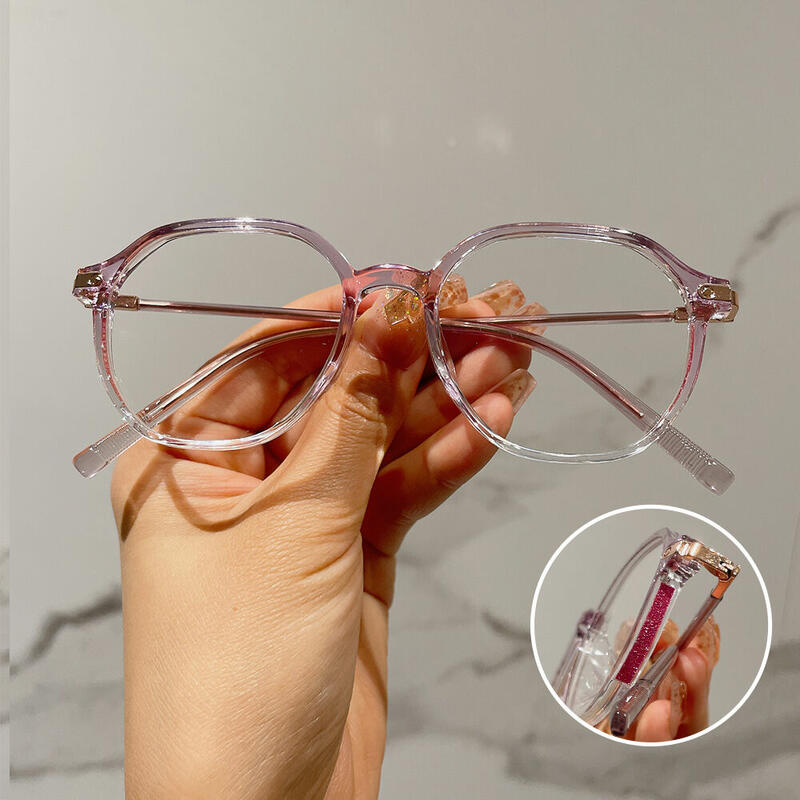 Moora Geometric Purple Glasses